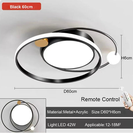 Modern LED Ceiling Lights With Remote Control - Hans Lumiere