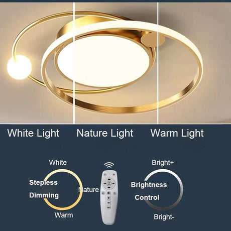 Modern LED Ceiling Lights With Remote Control - Hans Lumiere