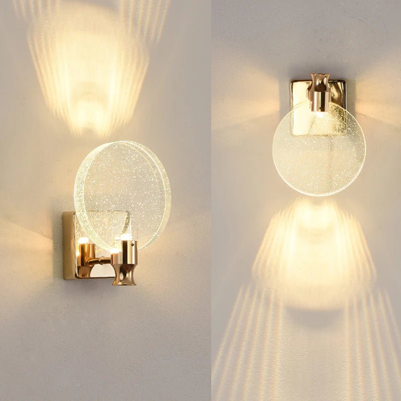 Modern LED Crystal Wall Sconce, Luxury Bedside Light - Hans Lumiere