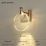 Modern LED Crystal Wall Sconce, Luxury Bedside Light - Hans Lumiere
