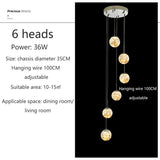 Modern LED Glass Chandelier Luxury Pendant Light 12 - 30 Heads - Hans Lumiere