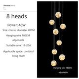 Modern LED Glass Chandelier Luxury Pendant Light 12 - 30 Heads - Hans Lumiere
