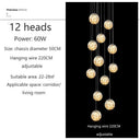 Modern LED Glass Chandelier Luxury Pendant Light 12 - 30 Heads - Hans Lumiere