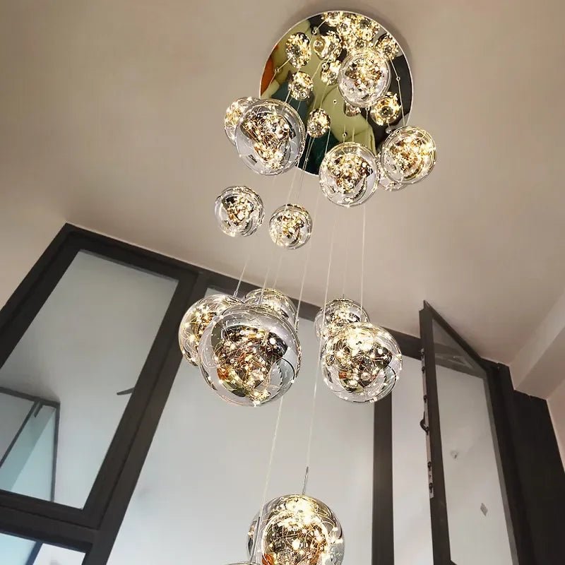 Modern LED Glass Chandelier Luxury Pendant Light 3 - 10 Heads - Hans Lumiere