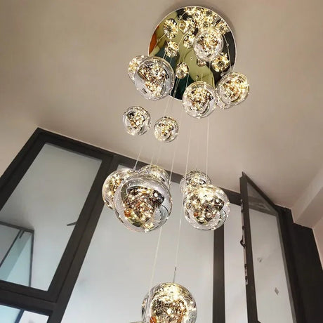 Modern LED Glass Chandelier Luxury Pendant Light 3 - 10 Heads - Hans Lumiere