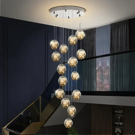 Modern LED Glass Chandelier Luxury Pendant Light 3 - 10 Heads - Hans Lumiere