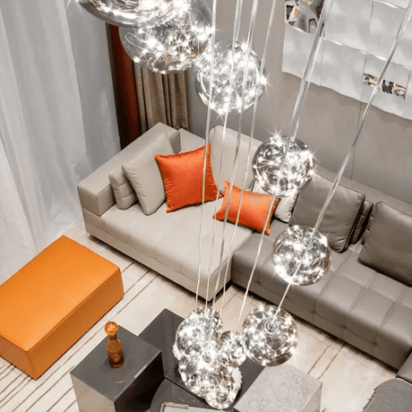 Modern LED Glass Chandelier Luxury Pendant Light 3 - 10 Heads - Hans Lumiere