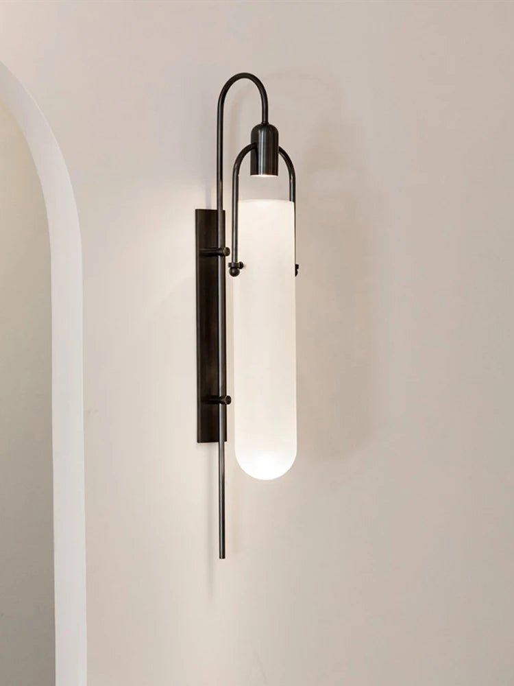 Modern LED Glass Wall Sconce for Bedroom and Corridor - Hans Lumiere