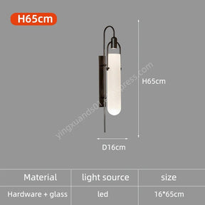 Modern LED Glass Wall Sconce for Bedroom and Corridor - Hans Lumiere