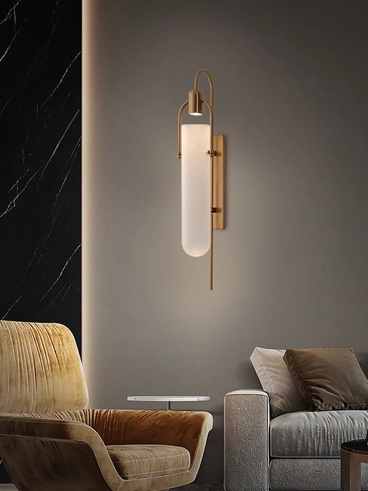 Modern LED Glass Wall Sconce for Bedroom and Corridor - Hans Lumiere