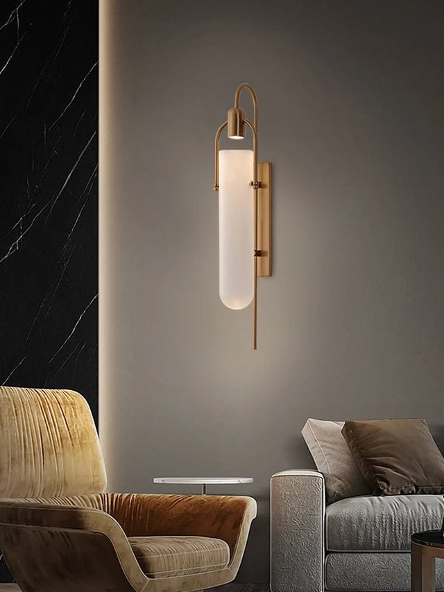 Modern LED Glass Wall Sconce for Bedroom and Corridor - Hans Lumiere