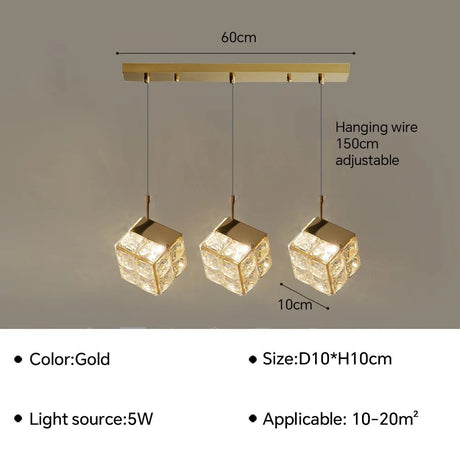 Modern LED Pendant Lamp Bedside Hanging Chandelier - Hans Lumiere