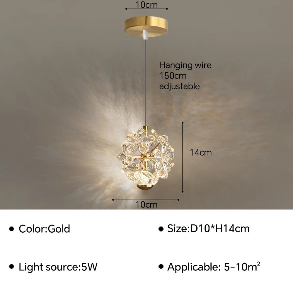Modern LED Pendant Lamp Bedside Hanging Chandelier - Hans Lumiere