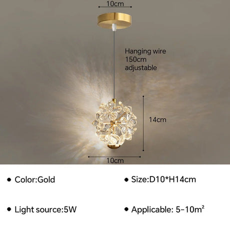 Modern LED Pendant Lamp Bedside Hanging Chandelier - Hans Lumiere