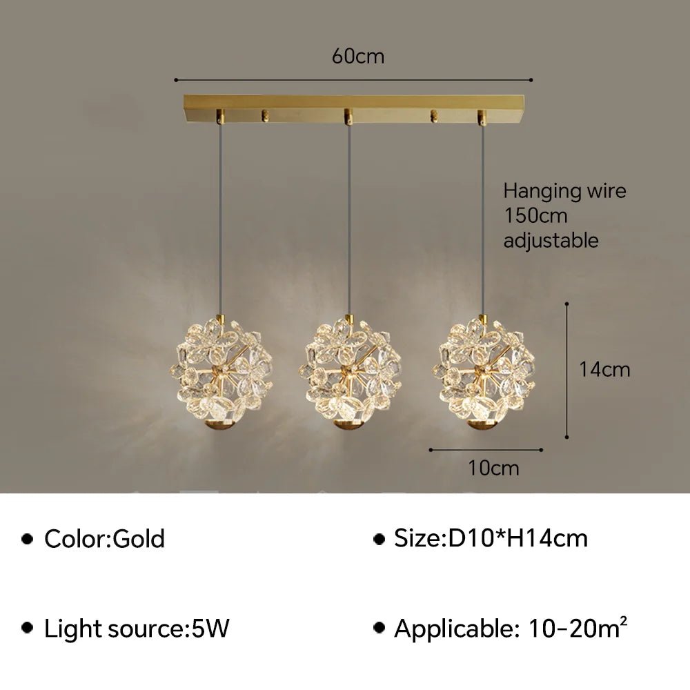 Modern LED Pendant Lamp Bedside Hanging Chandelier - Hans Lumiere