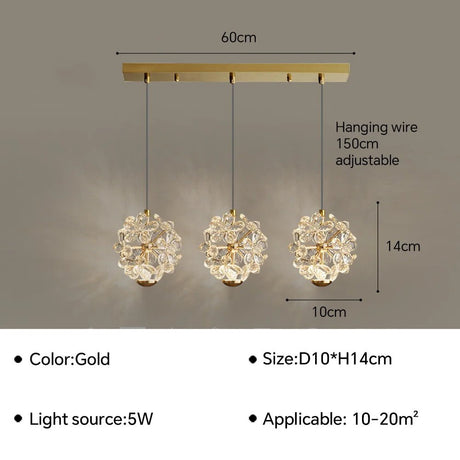 Modern LED Pendant Lamp Bedside Hanging Chandelier - Hans Lumiere