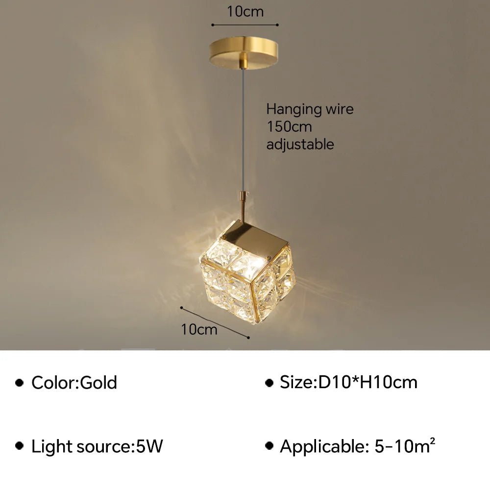 Modern LED Pendant Lamp Bedside Hanging Chandelier - Hans Lumiere