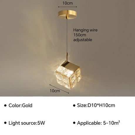 Modern LED Pendant Lamp Bedside Hanging Chandelier - Hans Lumiere