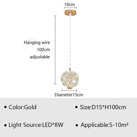 Modern LED Pendant Lamp Bedside Hanging Chandelier - Hans Lumiere