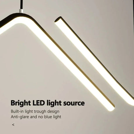 Modern LED Pendant Light Luxury Strip Lamp - Hans Lumiere