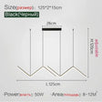 Modern LED Pendant Light Luxury Strip Lamp - Hans Lumiere