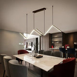 Modern LED Pendant Light Luxury Strip Lamp - Hans Lumiere