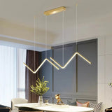 Modern LED Pendant Light Luxury Strip Lamp - Hans Lumiere