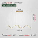 Modern LED Pendant Light Luxury Strip Lamp - Hans Lumiere