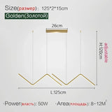 Modern LED Pendant Light Luxury Strip Lamp - Hans Lumiere