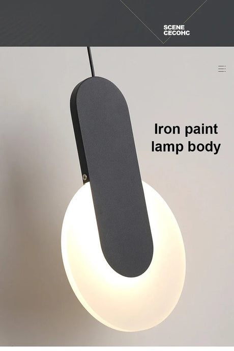 Modern LED Pendant Light – Metal Hanging Lamp for Living Room & Bedroom - Hans Lumiere