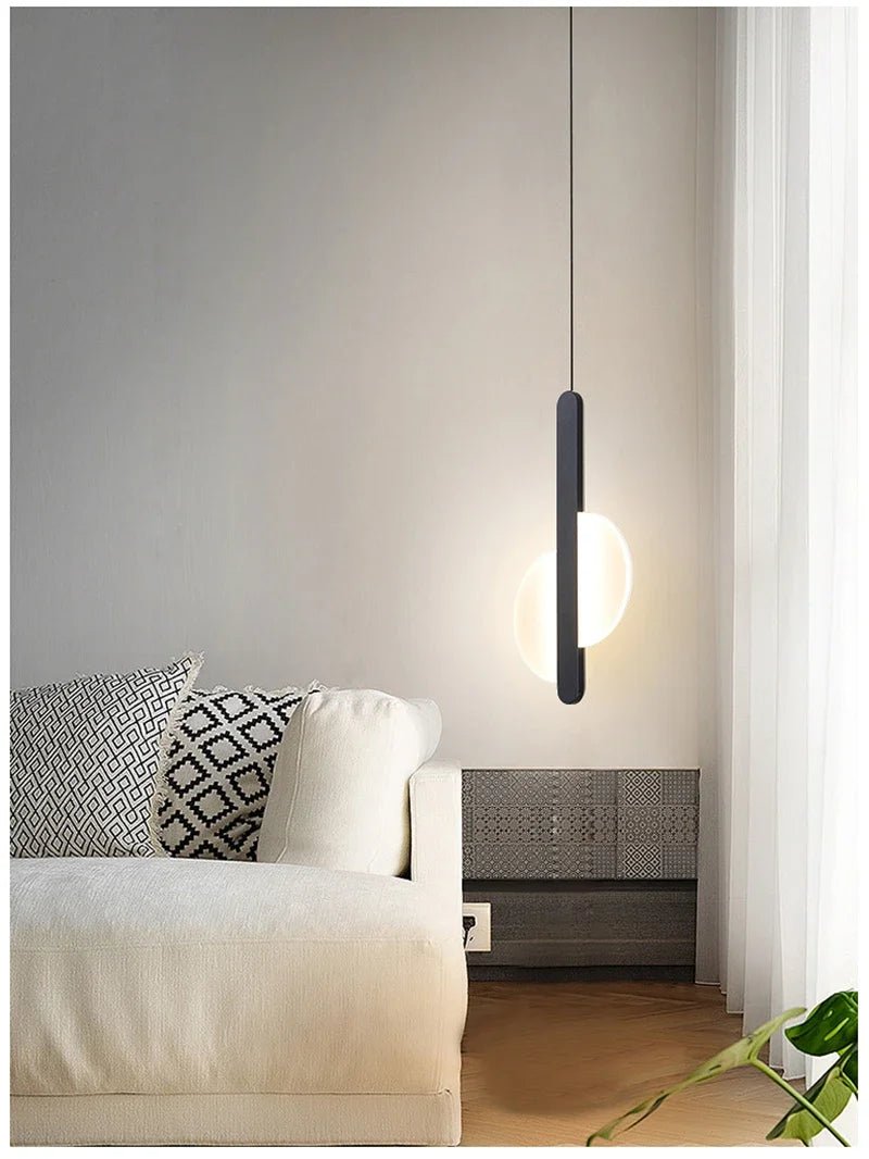 Modern LED Pendant Light – Metal Hanging Lamp for Living Room & Bedroom - Hans Lumiere
