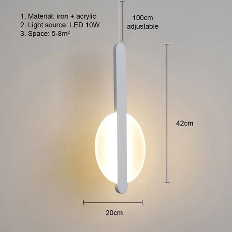 Modern LED Pendant Light – Metal Hanging Lamp for Living Room & Bedroom - Hans Lumiere
