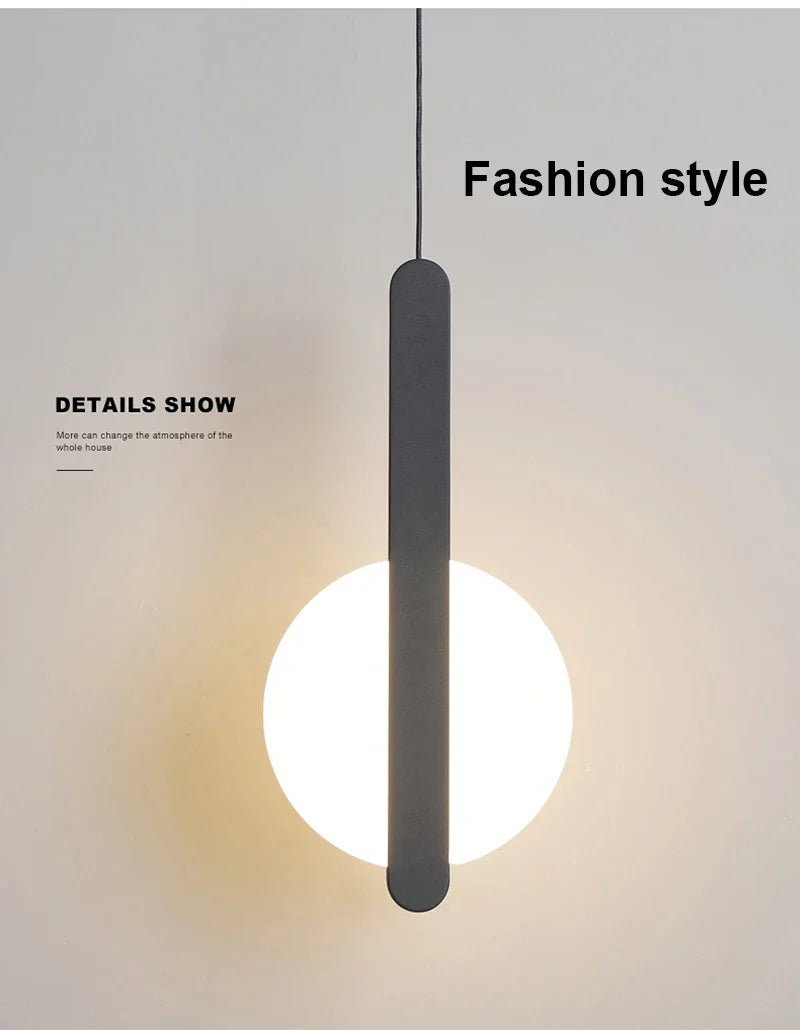 Modern LED Pendant Light – Metal Hanging Lamp for Living Room & Bedroom - Hans Lumiere