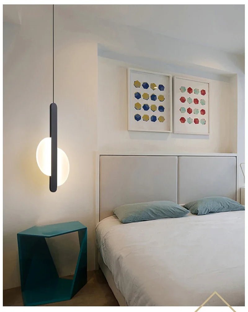 Modern LED Pendant Light – Metal Hanging Lamp for Living Room & Bedroom - Hans Lumiere