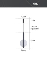 Modern LED Pendant Light – Metal Hanging Lamp for Living Room & Bedroom - Hans Lumiere