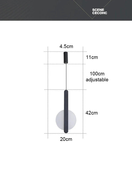 Modern LED Pendant Light – Metal Hanging Lamp for Living Room & Bedroom - Hans Lumiere