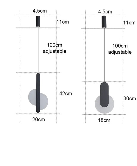 Modern LED Pendant Light – Metal Hanging Lamp for Living Room & Bedroom - Hans Lumiere