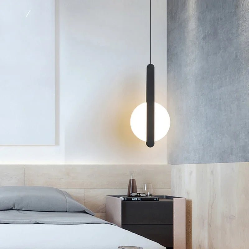 Modern LED Pendant Light – Metal Hanging Lamp for Living Room & Bedroom - Hans Lumiere