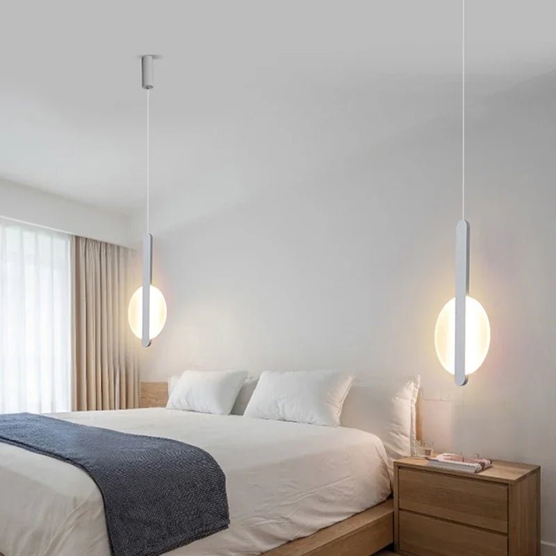 Modern LED Pendant Light – Metal Hanging Lamp for Living Room & Bedroom - Hans Lumiere