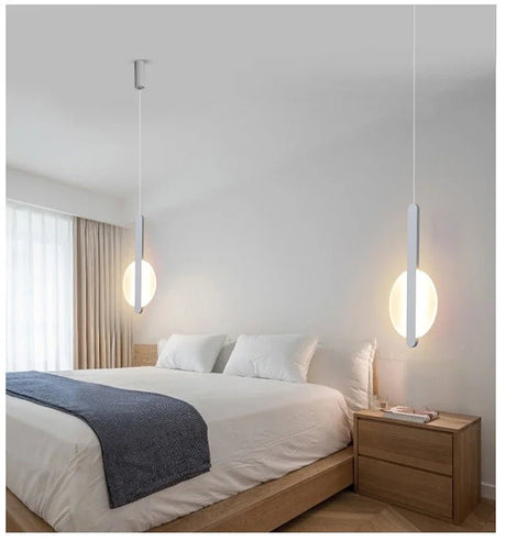 Modern LED Pendant Light – Metal Hanging Lamp for Living Room & Bedroom - Hans Lumiere
