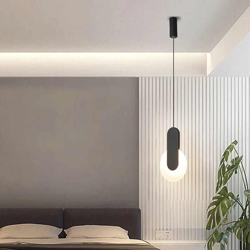 Modern LED Pendant Light – Metal Hanging Lamp for Living Room & Bedroom - Hans Lumiere