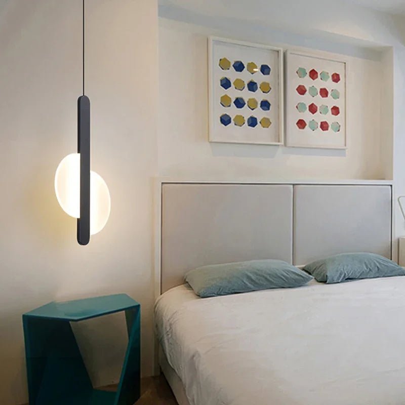 Modern LED Pendant Light – Metal Hanging Lamp for Living Room & Bedroom - Hans Lumiere