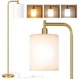 Modern LED Standing Reading Light With Glass Shade - Hans Lumiere