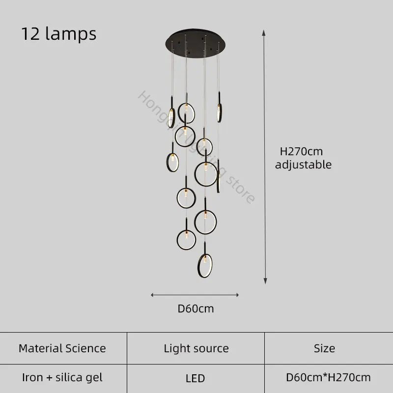 Modern LED Trapezoidal Chandelier Pendant Light - Hans Lumiere