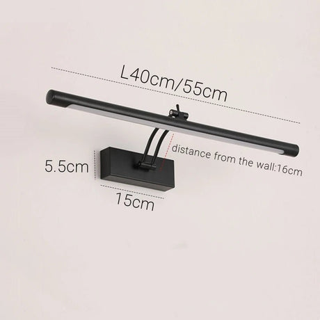 Modern LED Vanity Wall Lamp Bathroom Mirror Black Sconce - Hans Lumiere