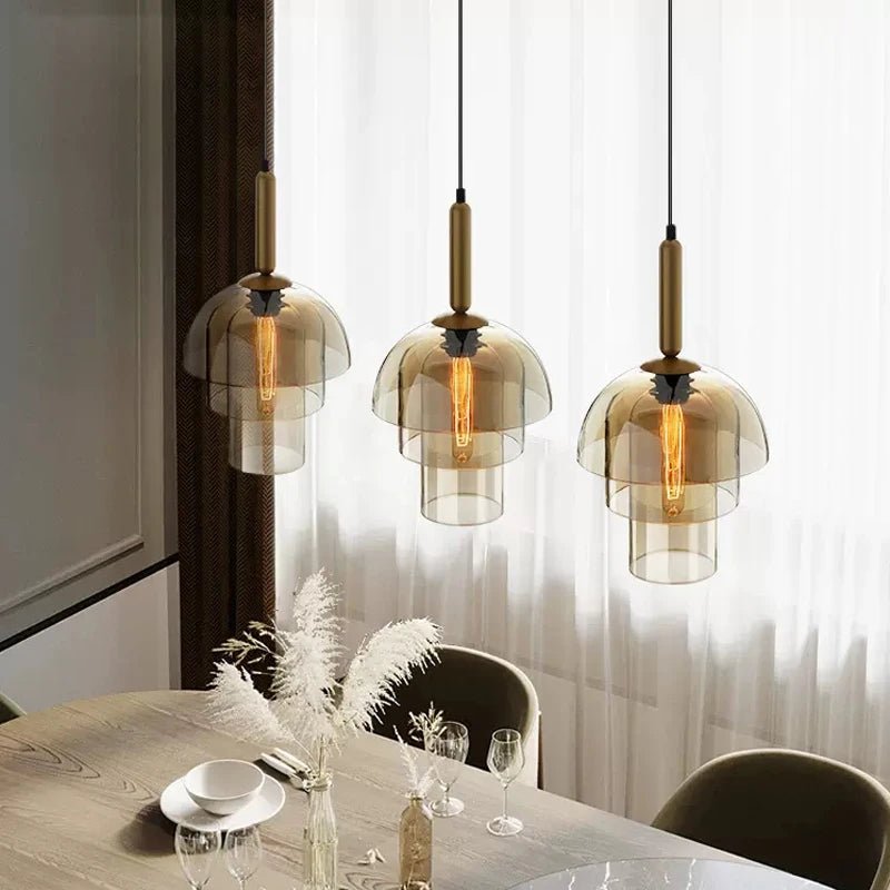 Modern LED Vintage Art Champagne Glass Pendant Lamp - Hans Lumiere