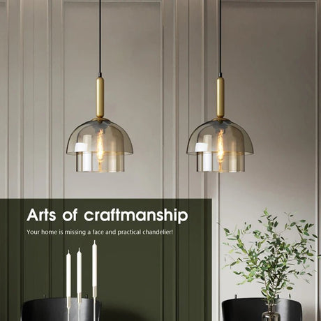 Modern LED Vintage Art Champagne Glass Pendant Lamp - Hans Lumiere