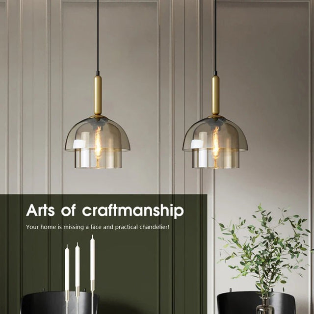 Modern LED Vintage Art Champagne Glass Pendant Lamp - Hans Lumiere