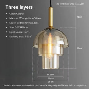 Modern LED Vintage Art Champagne Glass Pendant Lamp - Hans Lumiere