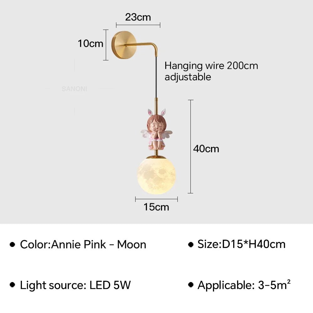 Modern LED Wall Lamp Bedside Sconce for Child's Living Room - Hans Lumiere